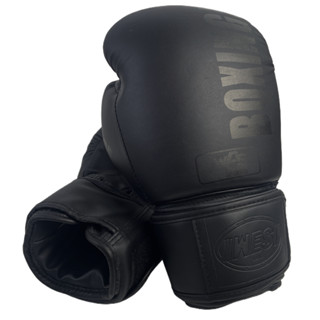 ถุงมือมวย WesBrand สีดำ 12 ออนซ์ สำหรับผู้ใหญ่ ใช้ในสนามฝึก