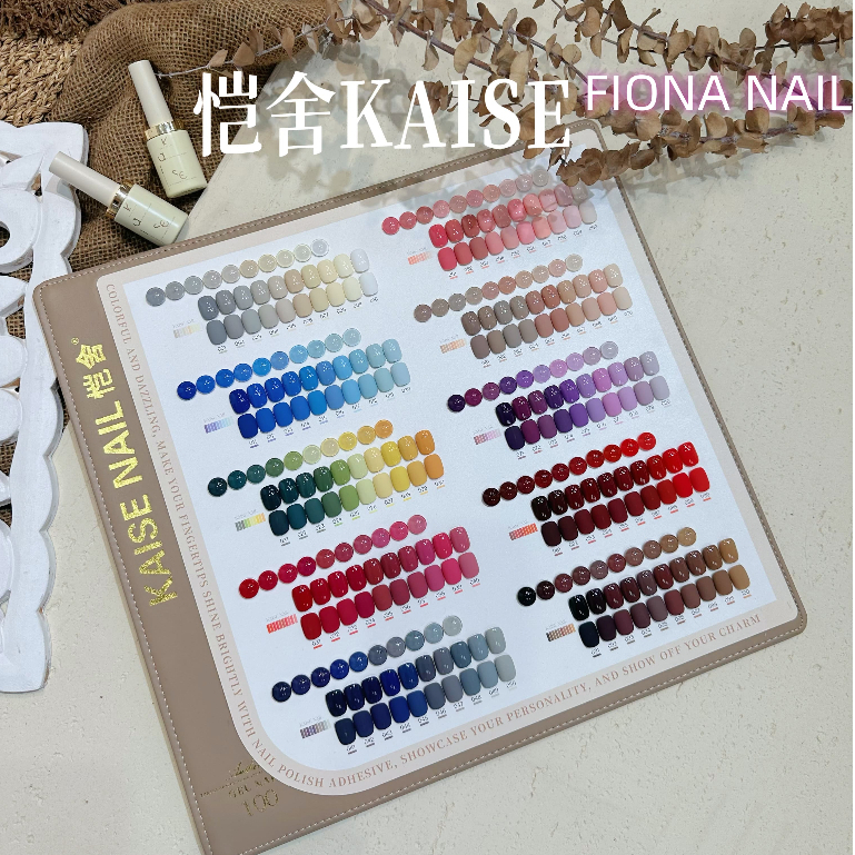 พร้อมส่ง   ชุดเปิดร้านสีเจลทำเล็บ new set KAISE 100 สี แถมชาตสี  เบสท็อป  เนื้อสีแน่น สีสวยตรงปก  แถมชาร์ทสี