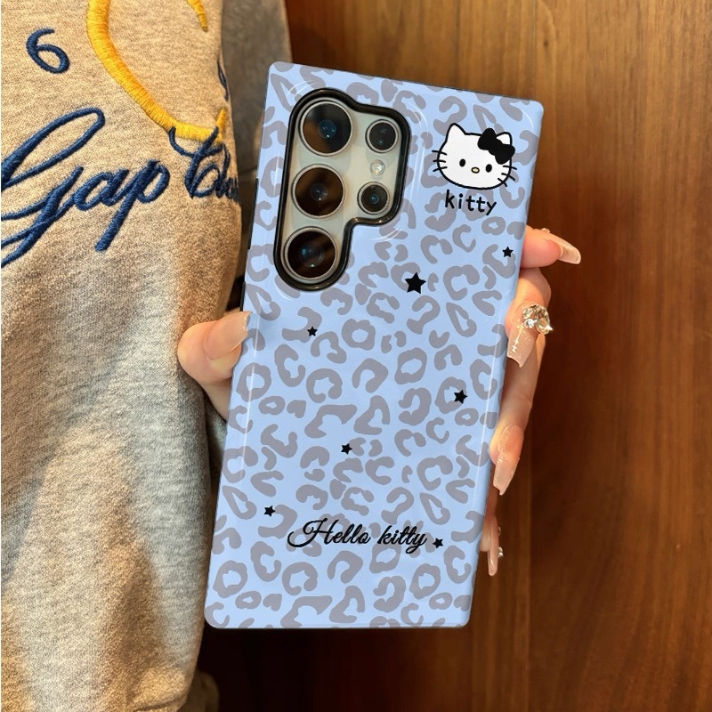 เคสป้องกันแบบสองในหนึ่งเดียวลายเสือดาวเหมาะสําหรับ Samsung su22u s23 plus s23FE s24 s25 plus A55 A56