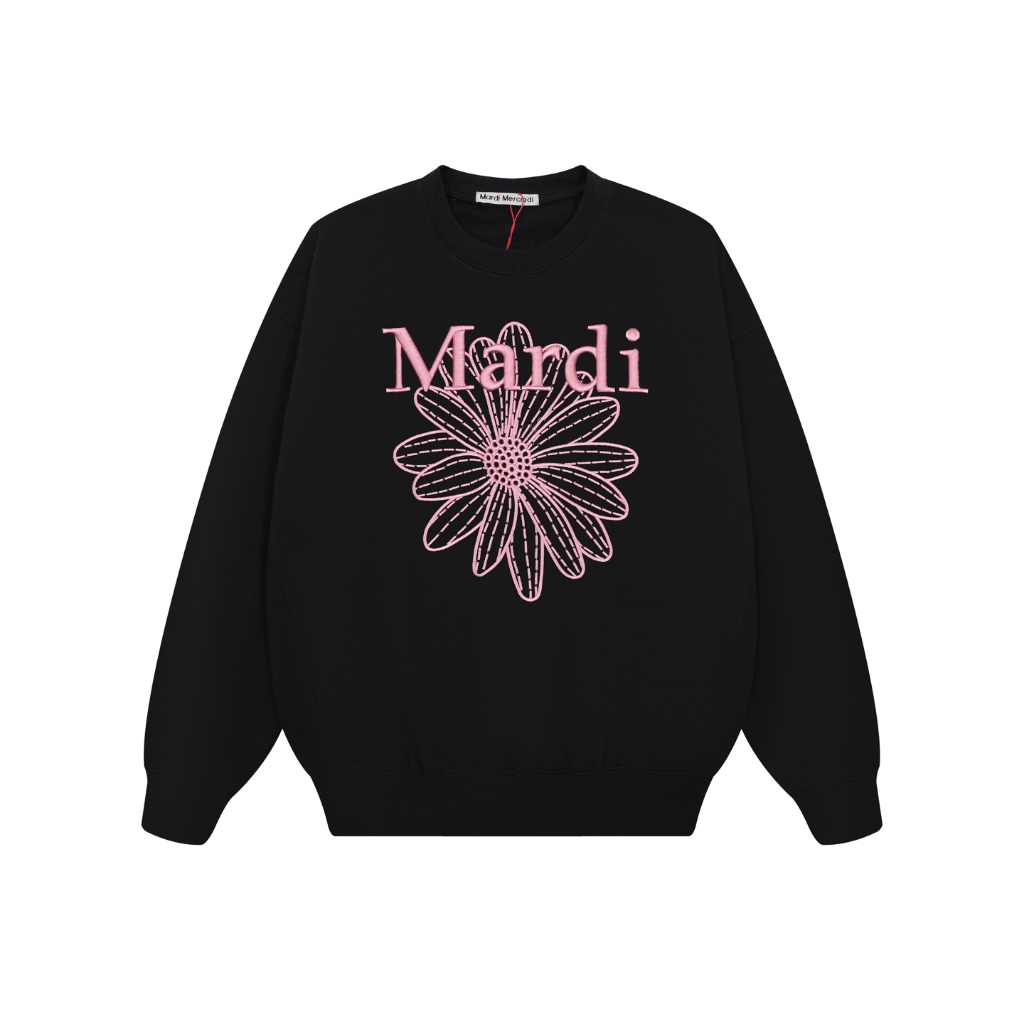 เสื้อแขนยาวผู้หญิง ออกแบบโดยมีเดซี่เล็กๆปักที่คอเสื้อ