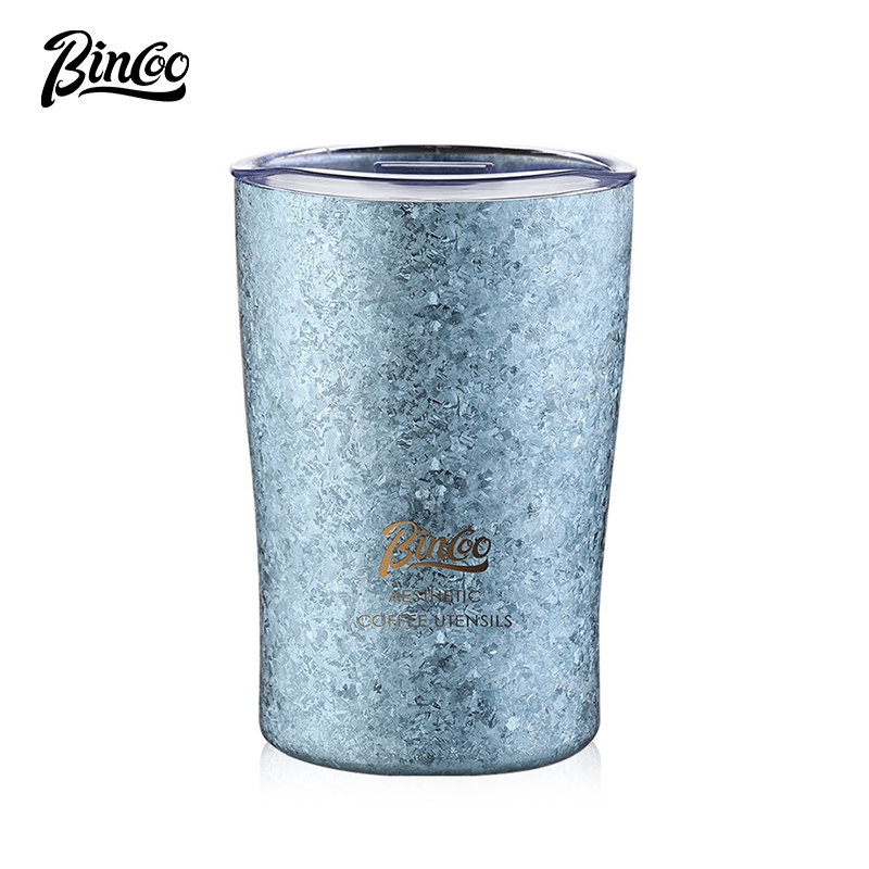 บินคู ถ้วยไทเทเนียมกาแฟกระติกน้ําร้อนถ้วยไทเทเนียมบริสุทธิ์ถ้วยกาแฟถ้วยน้ําแบบพกพาเดินทางถ้วยกระติกน้ําร้อนขวด300มล