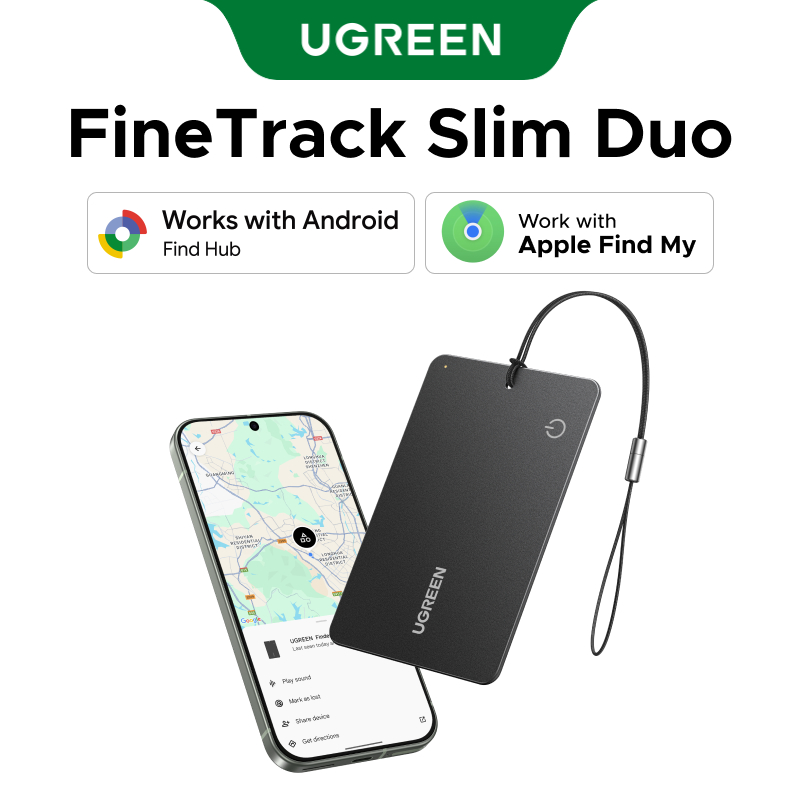 UGREEN FineTrack Slim Duo Smart Tag Smart Locator Anti Lost Tracker Finder Locator ใช้งานร่วมกับ iOS