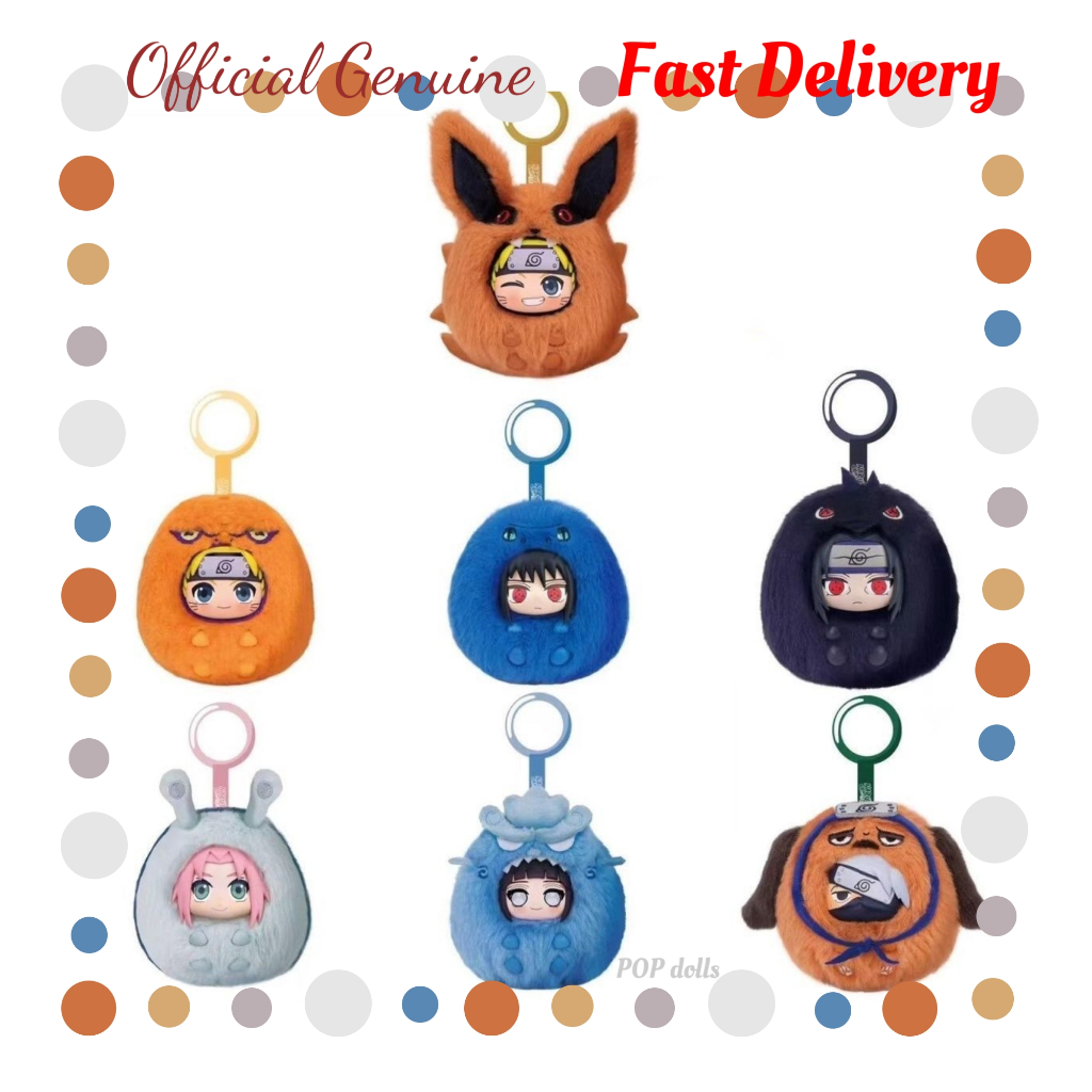 ของแท้ EAKI Naruto Shippuden พวงกุญแจตุ๊กตาน่ารักอะนิเมะตุ๊กตากล่องตาบอดอินเทรนด์