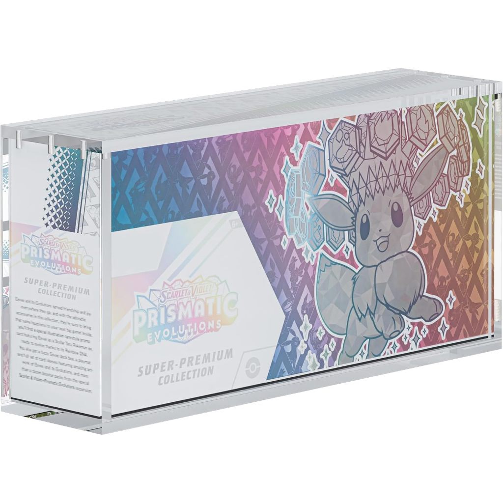 เคสจอแสดงผลอะคริลิคสําหรับ Prismatic Evolutions SPC – ฝาปิดแม่เหล็กหนา 5 มม. – ตัวป้องกันกล่องสะสมกันรอยขีดข่วนกันฝุ่น