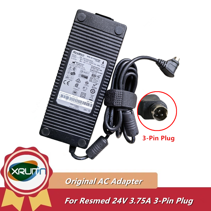 ของแท้ 24V 3.75A 90W 3PIN R360-760 DA-90A24 แหล่งจ่ายไฟอะแดปเตอร์ AC สําหรับ RESMED 369102 เครื่องชา