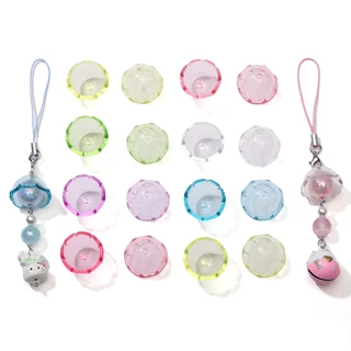 [22x12.5 มม.] โปร่งใสแมงกะพรุน WIND CHIME ฝาครอบอะคริลิคครึ่งวงกลมลูกปัด DIY WIND CHIME จี้ DIY กระเป๋าเป้สะพายหลังพวงกุญแจอุปกรณ์เสริม