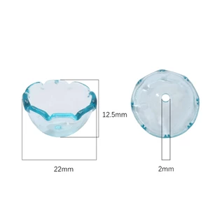 [22x12.5 มม.] โปร่งใสแมงกะพรุน WIND CHIME ฝาครอบอะคริลิคครึ่งวงกลมลูกปัด DIY WIND CHIME จี้ DIY กระเป๋าเป้สะพายหลังพวงกุญแจอุปกรณ์เสริม