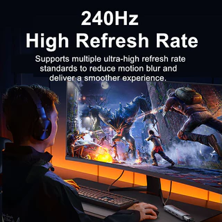 SAMZHE USB C ถึง DP Hub อะแดปเตอร์ 8K60Hz 5-in-1 Docking Station PD100W สําหรับ iPhone 15 Macbook Pro iPad รองรับ Thunderbolt 3/4 ประเภท C ถึง 8K Displayport 1.4 32.4Gbps