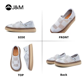 Joy&Mario รองเท้าโลฟเฟอร์ผู้หญิง แบบใหม่ รองเท้าผ้าใบตาข่ายแบบแบนลำลอง