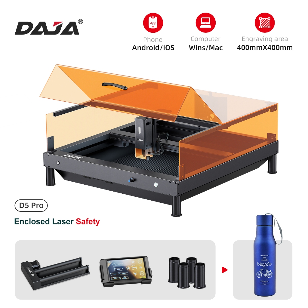 DAJA D5PRO Laser Engraver Machine Carving Automatic Engraving Metal Stainless Steel Printing Acrylic