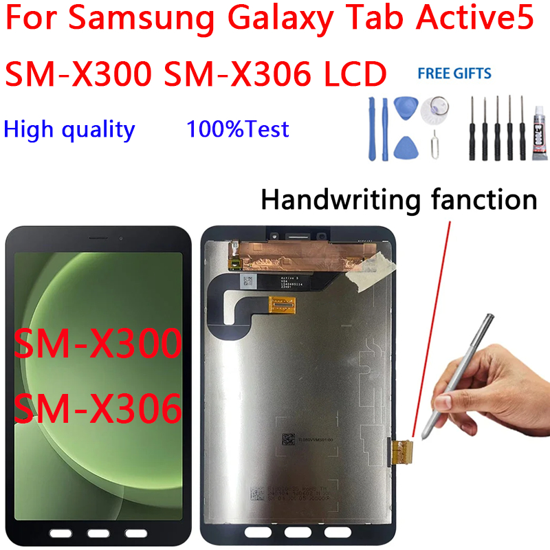 สําหรับ Samsung Galaxy Tab Active5 SM-X300 SM-X306B X300 X306B จอแสดงผล LCD Touch Screen Digitizer Glass Assembly อะไหล่ซ่อม