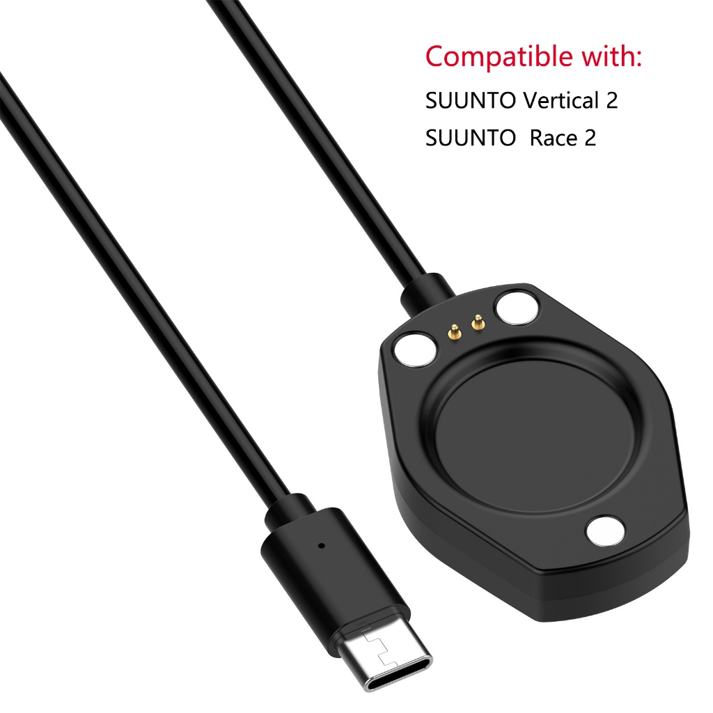 เครื่องชาร์จแม่เหล็กสําหรับ SUUNTO Race 2/แนวตั้ง 2, 3.3ft ประเภท C อุปกรณ์เสริมสายชาร์จแม่เหล็กแบบพ