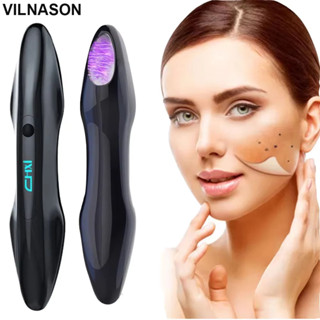 โอโซนเย็นพลาสม่าปากกาแสงสีฟ้ากําจัดสิวผิวบอบบางต่อต้านริ้วรอ…