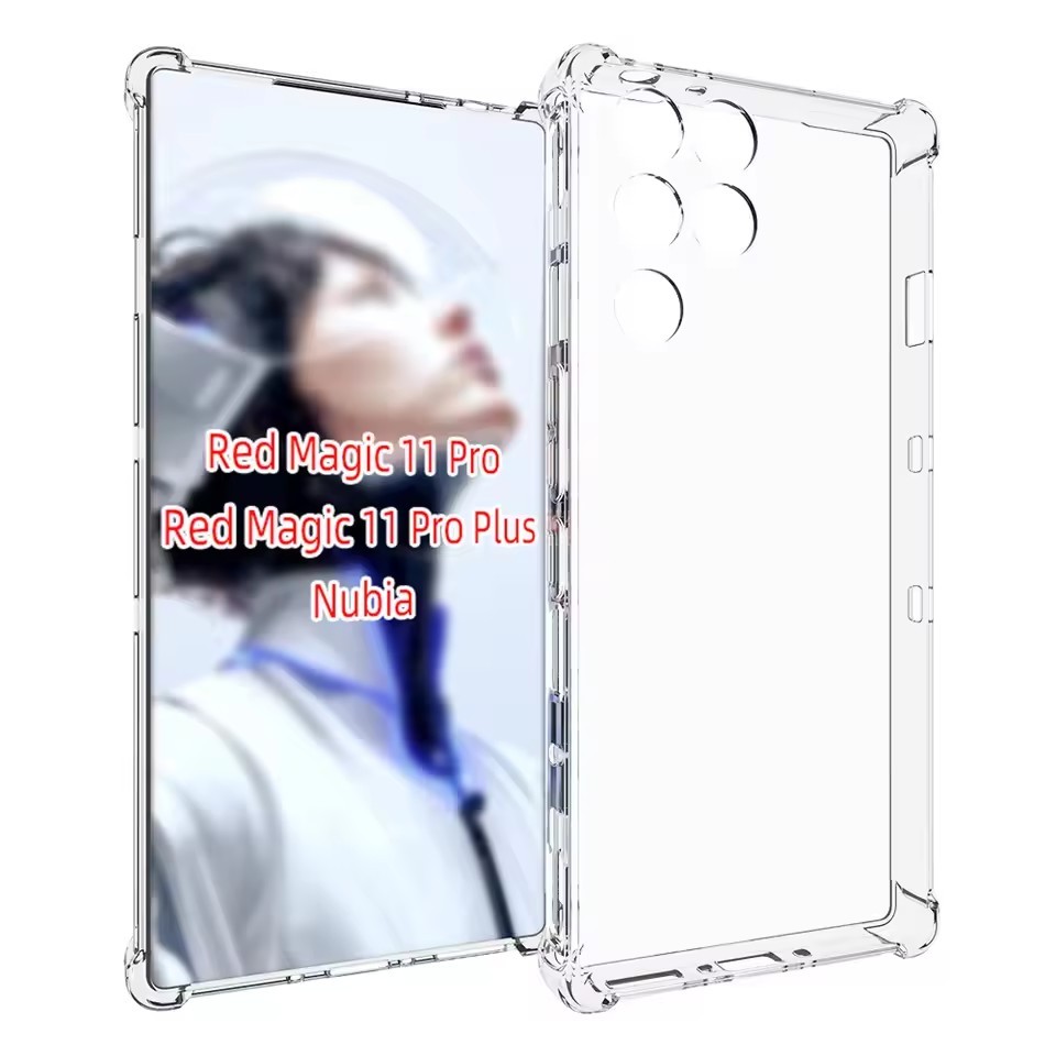 กรณีโปร่งใสสําหรับ ZTE Nubia Red Magic 11 Pro 10 9 9S 8 8S 7 6 10S Pro Plus Pro + กรณี Air Cushion กันกระแทกถุงลมนิรภัยซิลิโคนใส TPU ปกหลังกรณี ราคา ถูกที่สุด ดีลบีเคเค แกลเลอรีภาพที่ 8