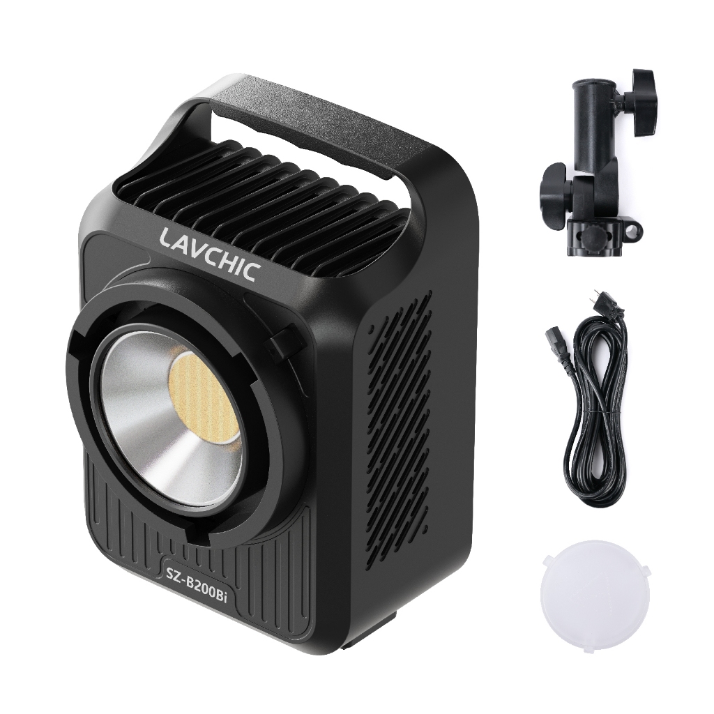 LAVCHIC 200W COB LED Video Light Bi-Color Studio Photography APP Control CRI95+ 10FX YouTube TikTok