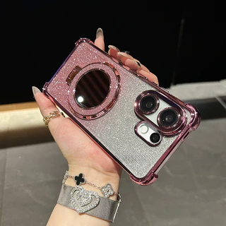 เคส Vivo V60 V70 V50 5G V40 V50 Lite V70 FE Y200 Y39 V30 V29 5G เคส Vivo V40 V30 Pro เคสใสเยลลี่กันกระแทกเคสแวววาวหรูหราพร้อมกล้องเลนส์ฝาครอบป้องกันกระจกแต่งหน้าที่วางโทรศัพท์ขาตั้งโทรศัพท์