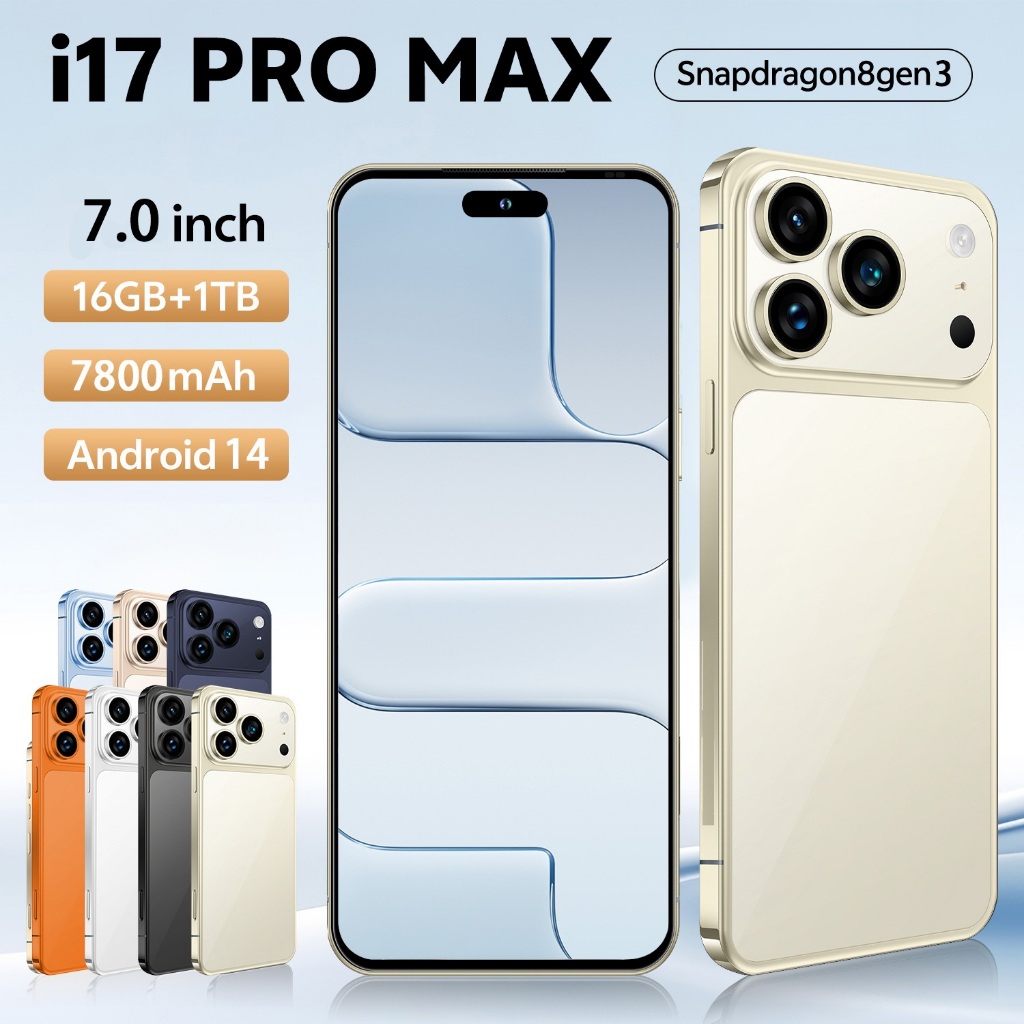 A17 PM สมาร์ทโฟน 4G/5G เครือข่าย 7.0 นิ้วแบตเตอรี่ 7800mAh กล้อง 72MP + 108MP หน่วยความจํา 16GB RAM 