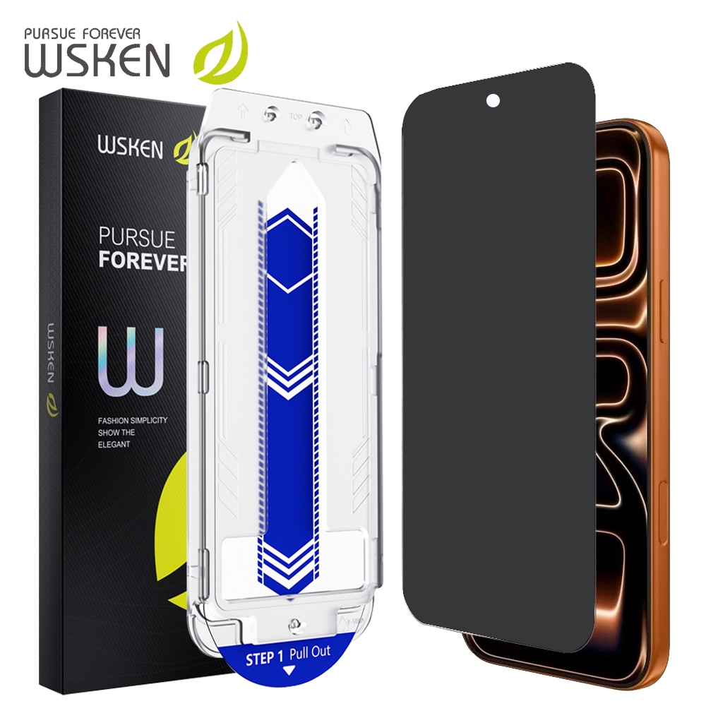 WSKEN ไม่มีขอบดำ ฟิล์มกระจก For iPhone 17 16ProMax Anti Spy กันรอย ไอโฟน 17ProMax 16Pro 16Plus 16 15 14 13 12 11 อีซี่แอป กระจกนิรภัย กันแตก ฟิล์ม