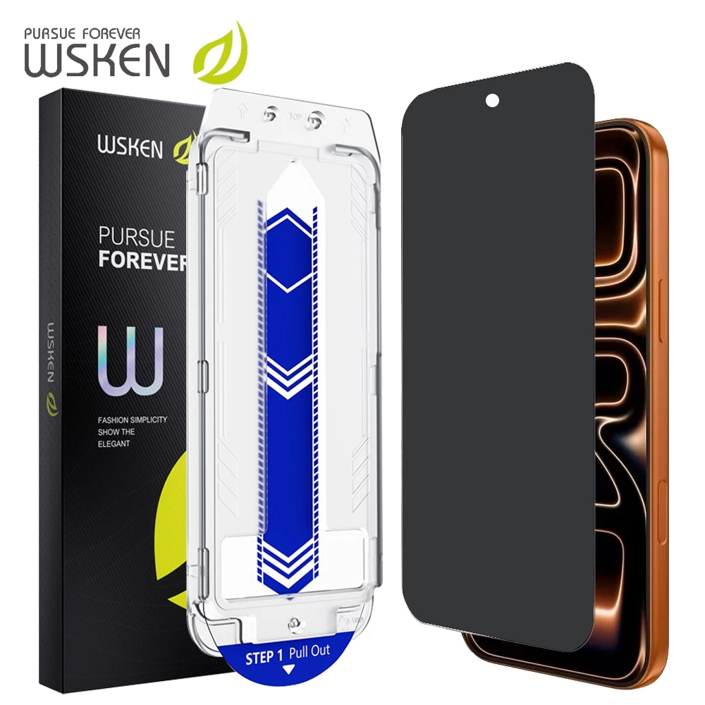 WSKEN ไม่มีขอบดำ ฟิล์มกระจก For iPhone 17 16ProMax Anti Spy กันรอย ไอโฟน 17ProMax 16Pro 16Plus 16 15 14 13 12 11 อีซี่แอป กระจกนิรภัย กันแตก ฟิล์ม