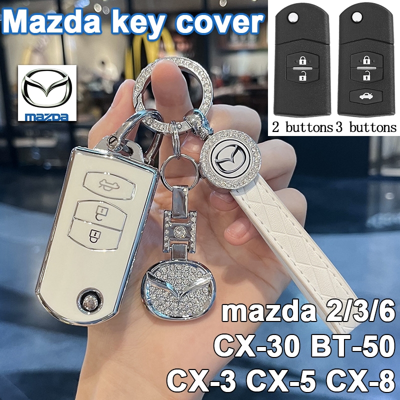 ฝาครอบกุญแจรีโมท สําหรับ MAZDA CX-3 CX-5 CX-8 CX-30 BT-50 Mazda 2/3/6 ปลอกกุญแจ Mazda 3 ฝาครอบกุญแจ