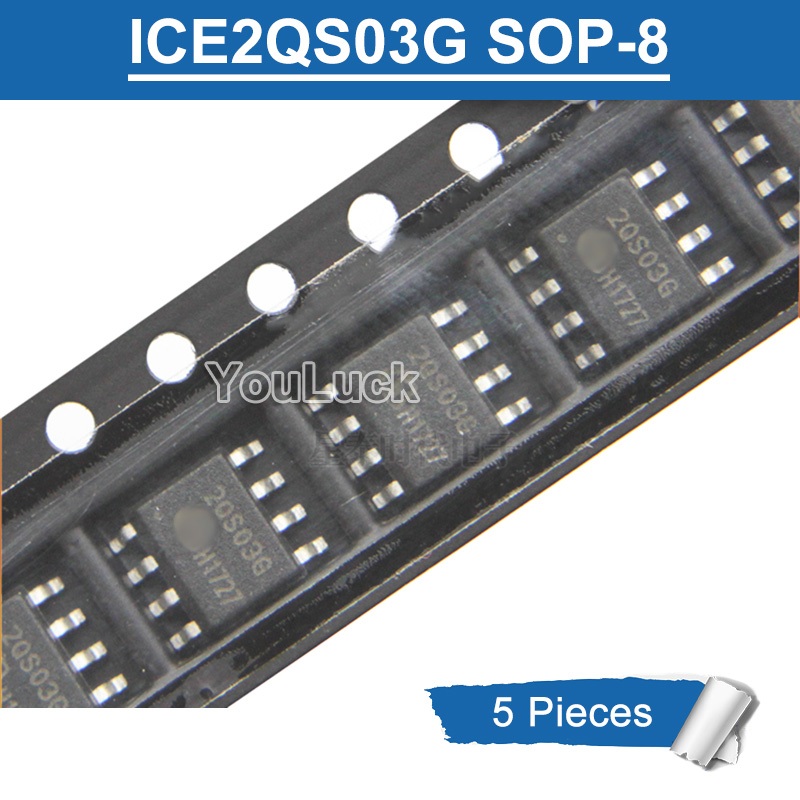 5 ชิ้น ICE2QS03G 2QS03G SOP-8 Quasi-Resonant PWM Controller ชิป IC ใหม่เดิม