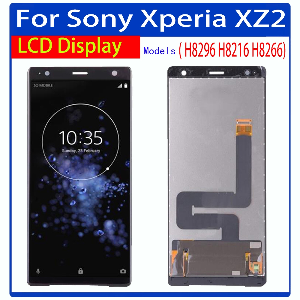 5.7 Original สําหรับ Sony Xperia XZ2 LCD H8296 H8216 H8266 หน้าจอสัมผัส Digitizer แผงอะไหล่สําหรับ Sony Xperia XZ2 จอแสดงผล