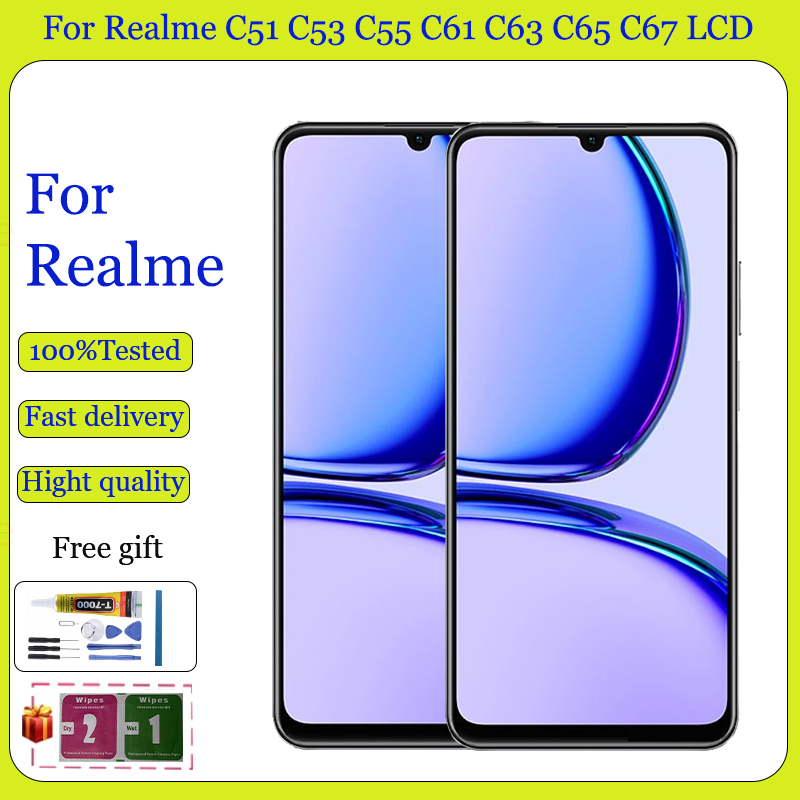 Original สําหรับRealme C51 C53 C55 C61 4G C63 4G C65 4G C65 5G C67 4GจอแสดงผลLCD Touch Screen Digiti