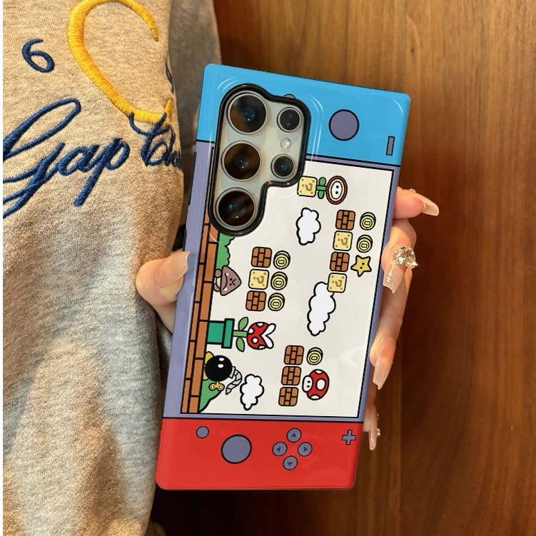 ภาพประกอบการ์ตูนเคสป้องกันสองในหนึ่งเดียวเหมาะสําหรับ Samsung su22u s23 plus s23FE s24 s25 plus A55 