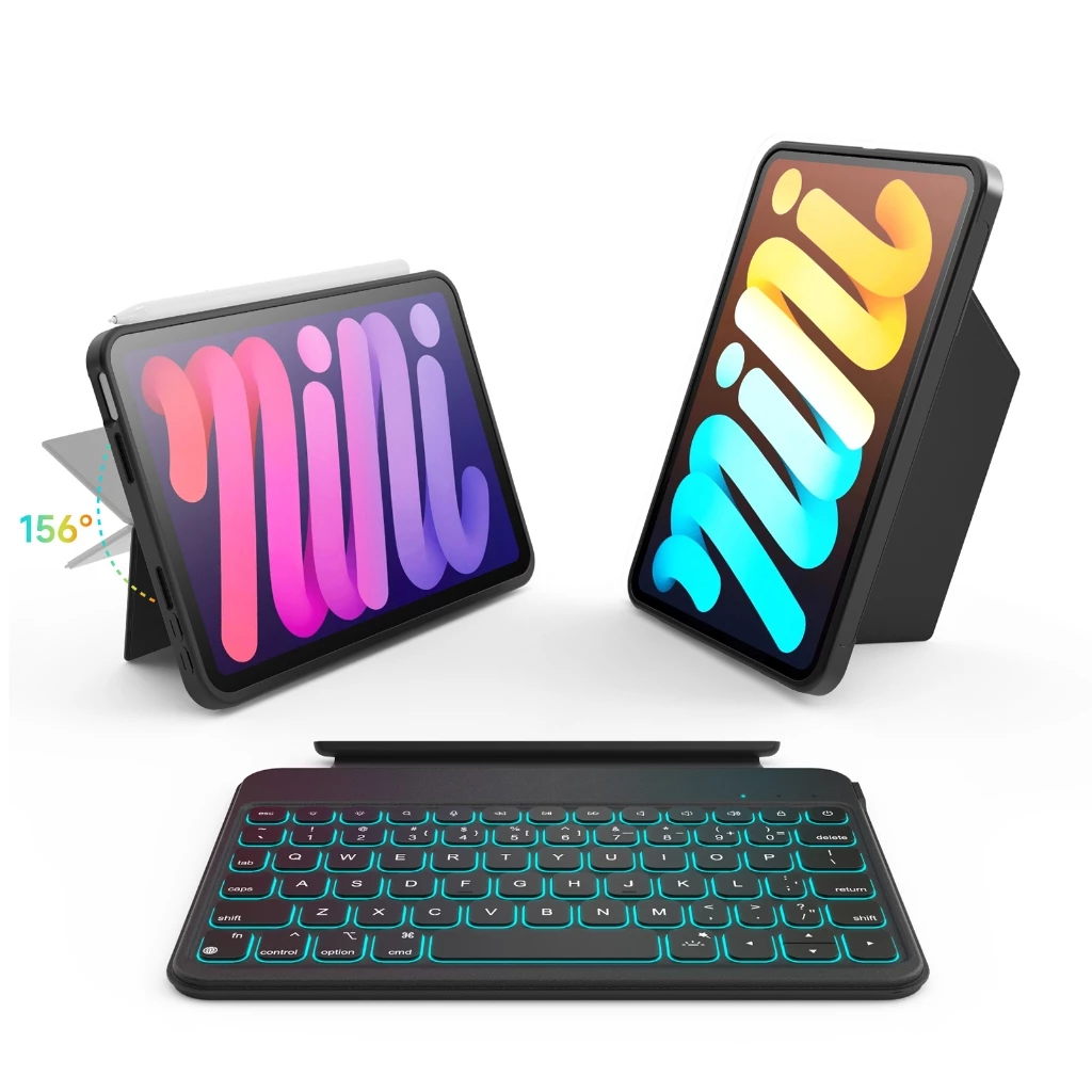 คีย์บอร์ดแม่เหล็กมีไฟแบ็คไลท์ สำหรับ iPad mini 6 / mini 7 - รูปที่ 1