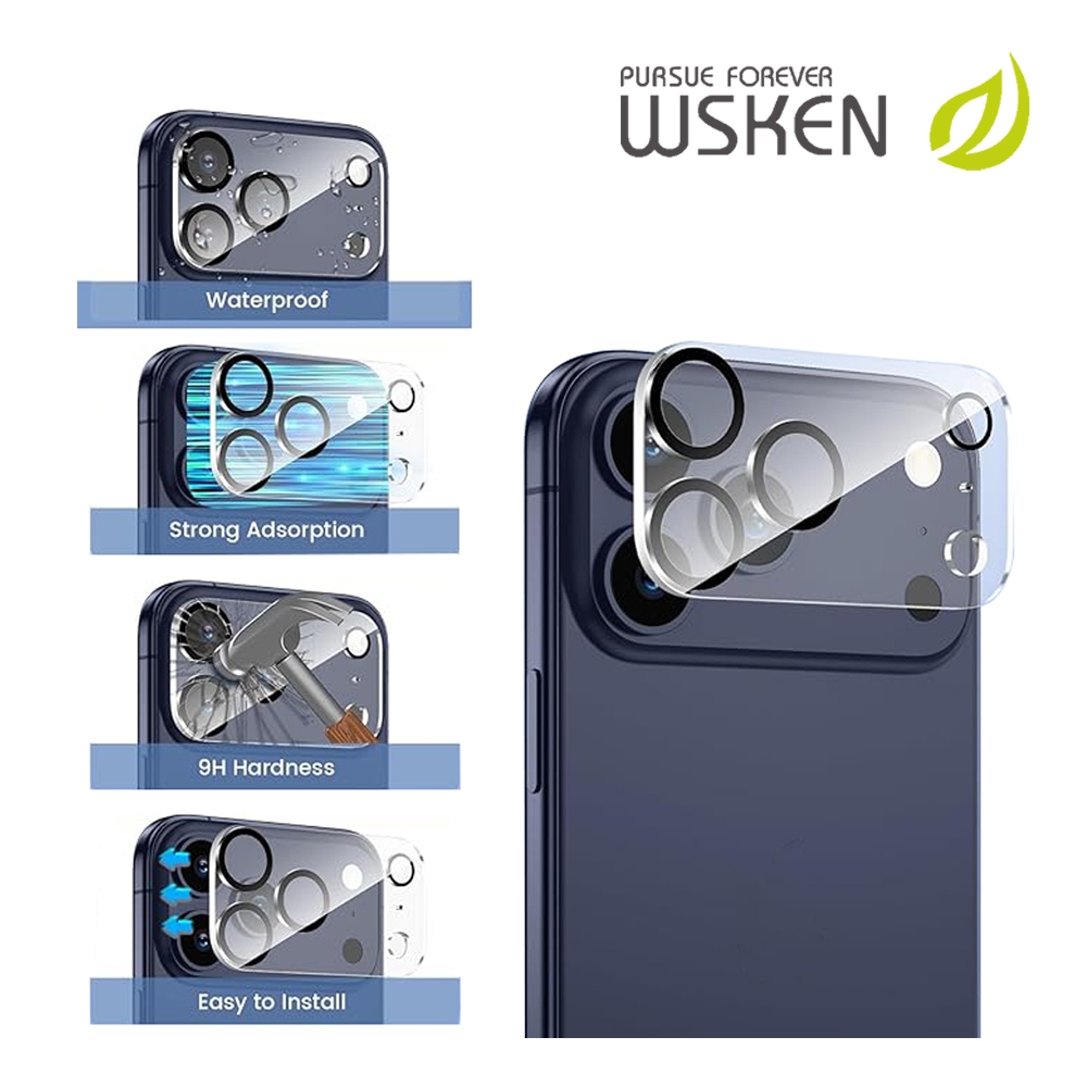 [Local] WSKEN for ไอโฟน 17 16 15 ฟิล์มป้องกัน โปร่งใส กันรอย โป ฟิล์มไฮโดรเจล iPhone 16 ProMax ฟิล์มด้านหลัง iPhone 17 ProMax โปร่งใส ฟิล์มกล้อง 2 ชิ้น
