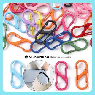คลิปพวงกุญแจแบบสปริงทรงโค้ง สำหรับเก็บและจัดระเบียบ เหมาะสำห…