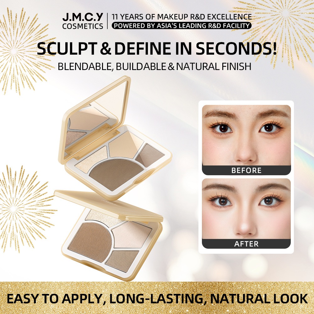 JMCY High-Gloss Contour Integrated Disc Matte Concealer Face Brightening Blush Multifunctional Disc