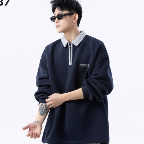EERSHENSHIE เสื้อสเวตเตอร์พอลโลคอลล่าร์สไตล์เกาหลี สำหรับเด็กผู้ชาย