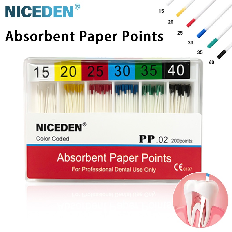 NICEDEN Taper Dental Absorbent Paper Points Endo Greater