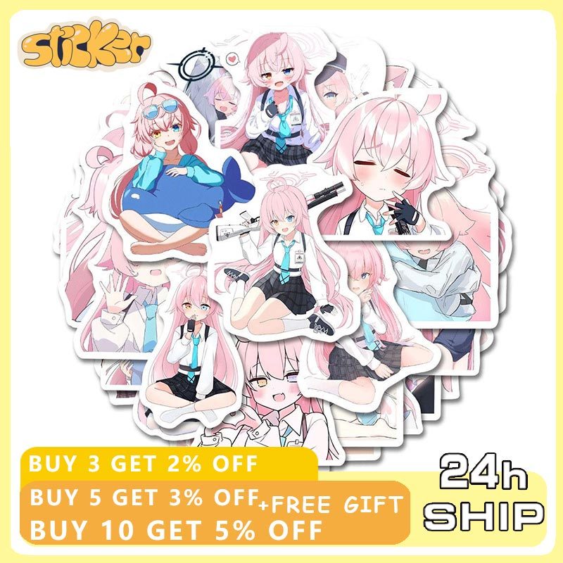 57PCS Blue Archive Takanashi Hoshino อะนิเมะสติกเกอร์ตกแต่งกระเป๋าเดินทางแล็ปท็อปสติกเกอร์โทรศัพท์