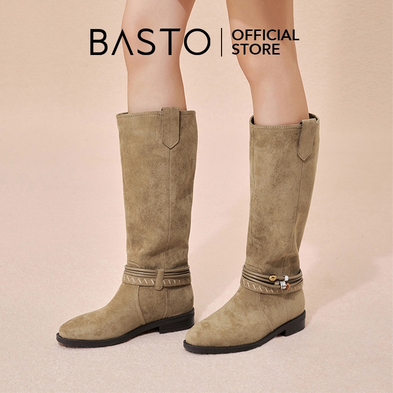 BASTO Women's Tall Boots รองเท้าบูทผู้หญิง รองเท้าบูท W5862