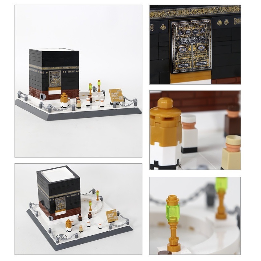 ✨มัสยิด Kaaba โมเดลประกอบแล้ว 446ชิ้น WANGE Muslim Mosque ของเล่นจิ๊กซอว์ - รูปที่ 5
