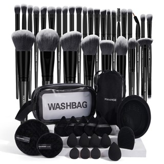 MAANGE Pro 30 ชิ้นชุดแปรงแต่งหน้า - ขนแปรงนุ่มไม่หลุดเป็นพิเ…