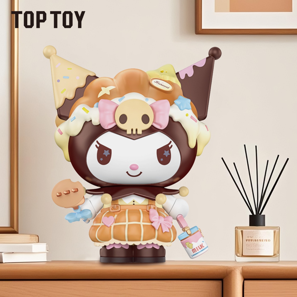 TOPTOY Sanrio Kuromi ขนมปังปาร์ตี้บล็อกตัวต่อ Big Baby Kuromi น่ารักเครื่องประดับคริสต์มาสของขวัญของเล่น