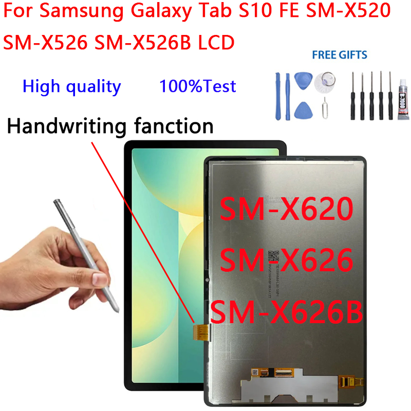 SAMSUNG สําหรับSamsung Galaxy Tab S10 FE X520 X526 SM-X520 SM-X526 SM-X526BจอแสดงผลLCD Touch Screen 
