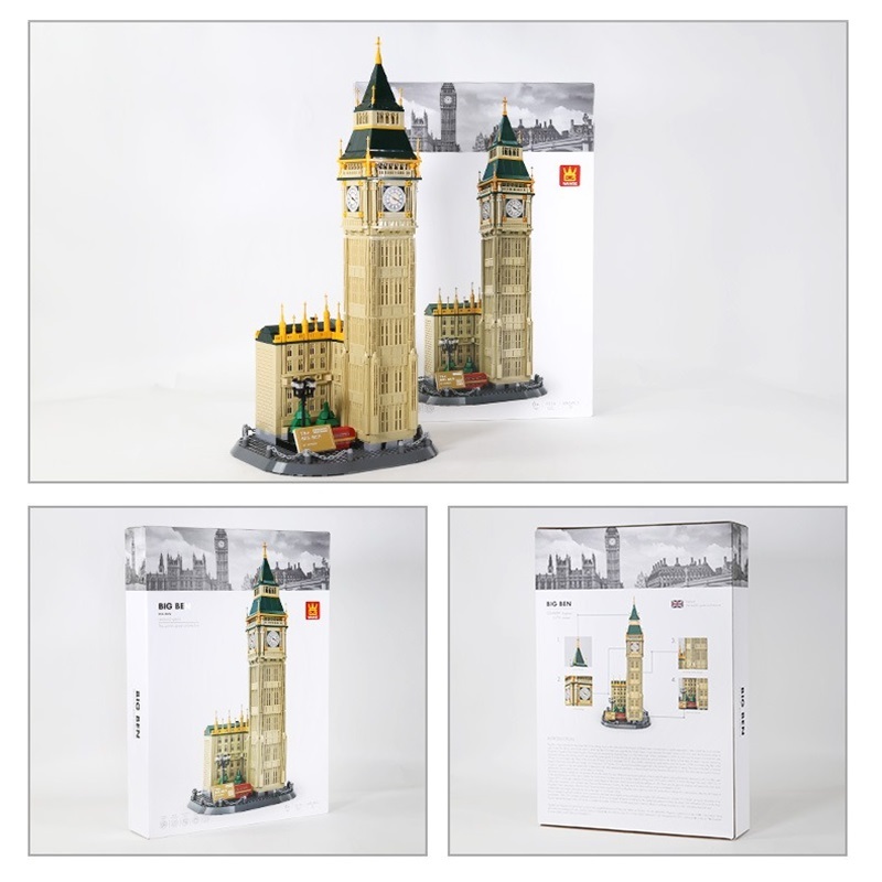 ✨Big Ben โมเดลประกอบแล้ว 1095ชิ้น WANGE ของเล่นฝึกสมอง - รูปที่ 7