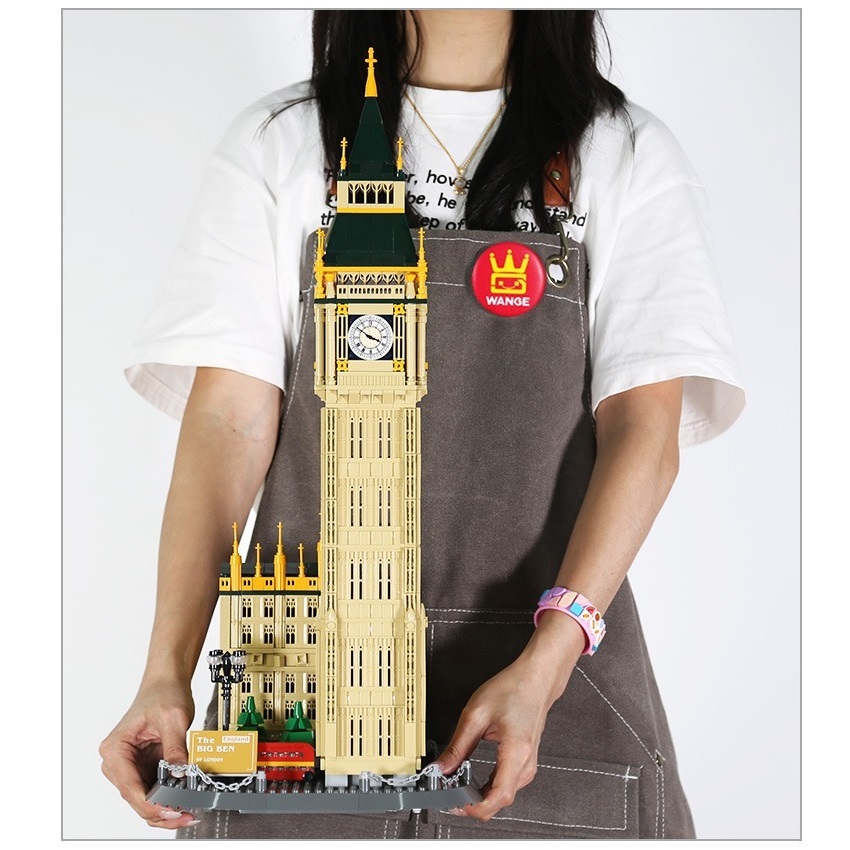 ✨Big Ben โมเดลประกอบแล้ว 1095ชิ้น WANGE ของเล่นฝึกสมอง - รูปที่ 5