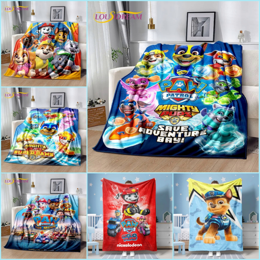 พวงพานน่ารัก Paw Patrol ทำจากผ้าห่ม Flannel อ่อนนุ่ม ใช้สำหรับเตียงหรือปิกนิก