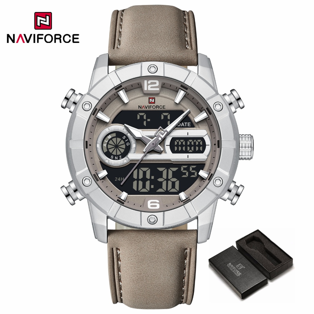 NAVIFORCE 9263 Casual Business Dual-Display Movement Chronograph Luminous Functi