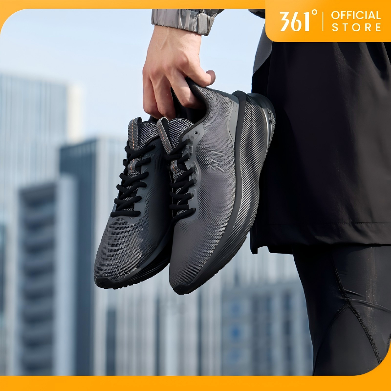 361 Degree Fengye 5  รองเท้ากีฬาพื้นนุ่มสําหรับผู้ชายตาข่ายระบายอากาศดูดซับแรงกระแทกรองเท้าวิ่งน้ําห