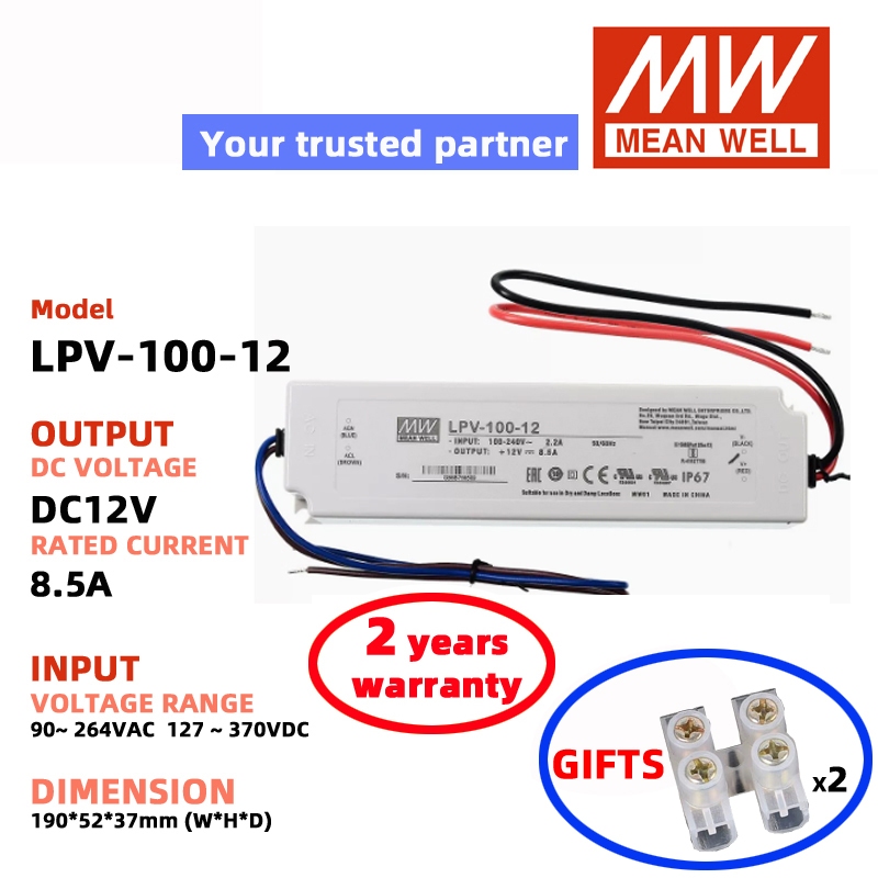 MEAN WELL LPV-100-12 LPV-100-24 LPV-100-5 Switching Power Supply Meanwell DC power LED light driver 