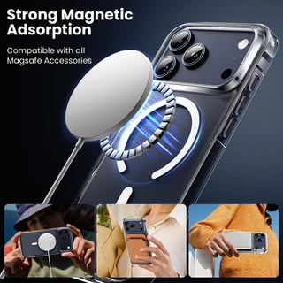WSKEN โปร่งใส แม่เหล็ก เคส สำหรับ iPhone 17ProMax 16ProMax Magnetic Case กันกระแทก ไอโฟน 17Pro/17/16Pro/16Plus/16/15ProMax เคสโทรศัพท์
