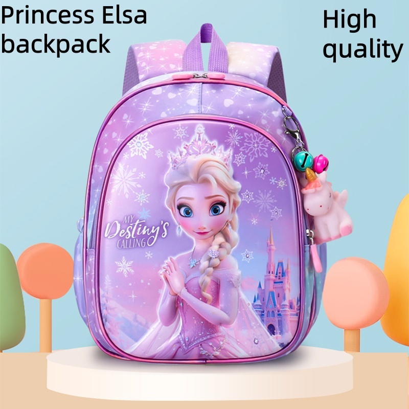 กระเป๋าเป้สะพายหลังเด็ก ลายยูนิคอร์น/โพนี่/เอลซ่า Frozen สําหรับอนุบาล ขนาด 26x12x31 ซม.