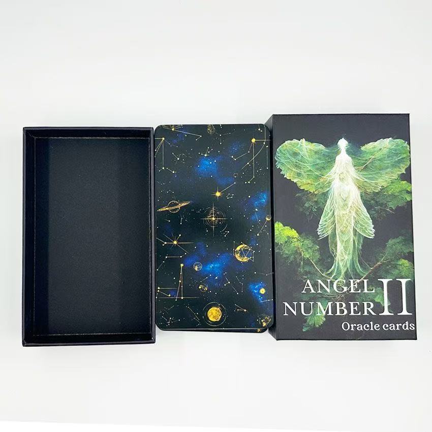 Heaven and Earth Cover 12X7CM Number Angel Oracle 2 Angel Number Oracle 2 การ์ดเกมภาษาอังกฤษ