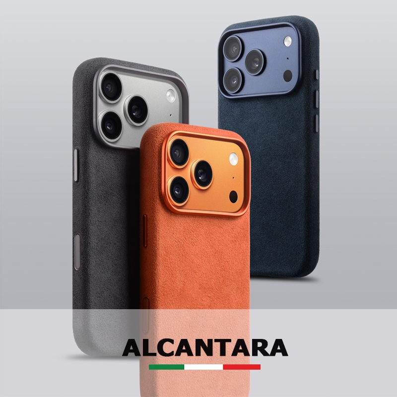 พร้อมปุ่ม AI แม่เหล็ก Alcantara สําหรับ iPhone 17 Pro Max 17Pro ปุ่มโลหะหรูหราธุรกิจ Supercar ภายในหนังนิ่มเดียวกันฝาหลังรองรับการชาร์จไร้สาย